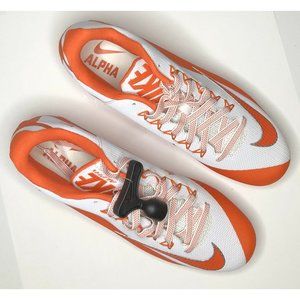 Nike Alpha Pro Low Football Cleats Orange Men Size 13 Removable Spikes w/ Tool